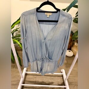 Cloth & Stone Chambray Denim Short Romper, Small, Excellent Condition.